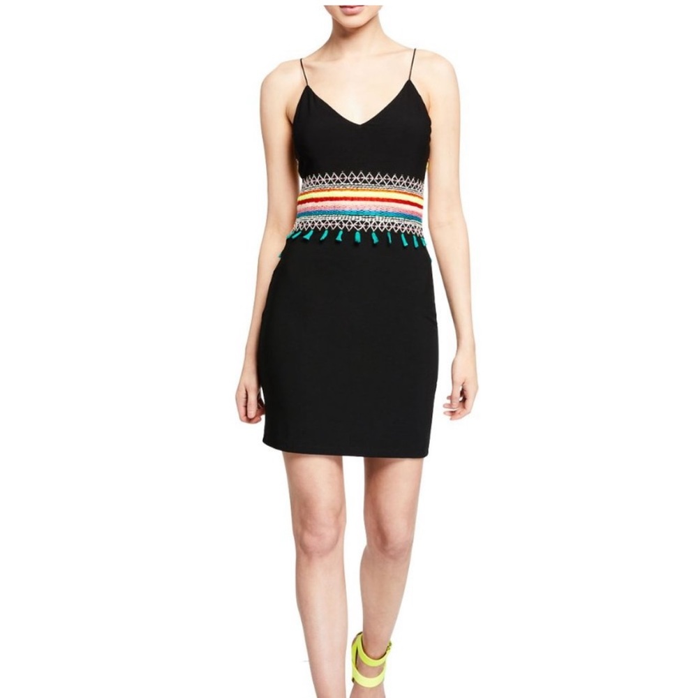 Alice + Olivia Loralee open back embroidered dress